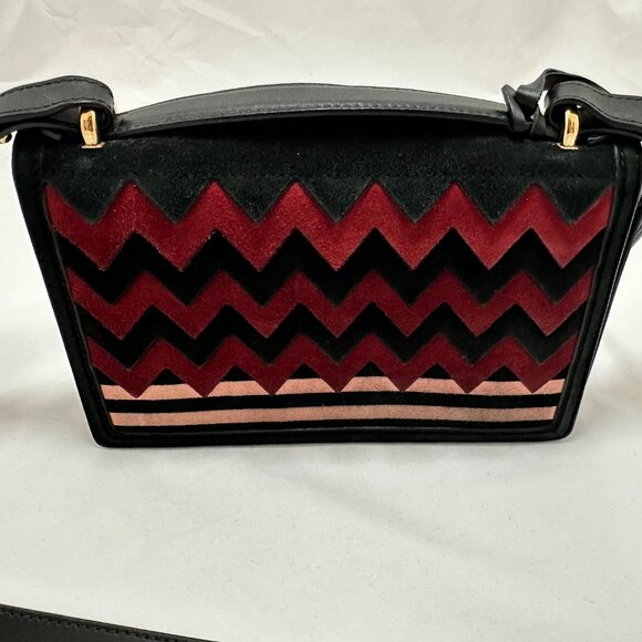 Salvatore Ferragamo Multicolor Suede Aileen Shoulder Bag - Picture 6 of 12